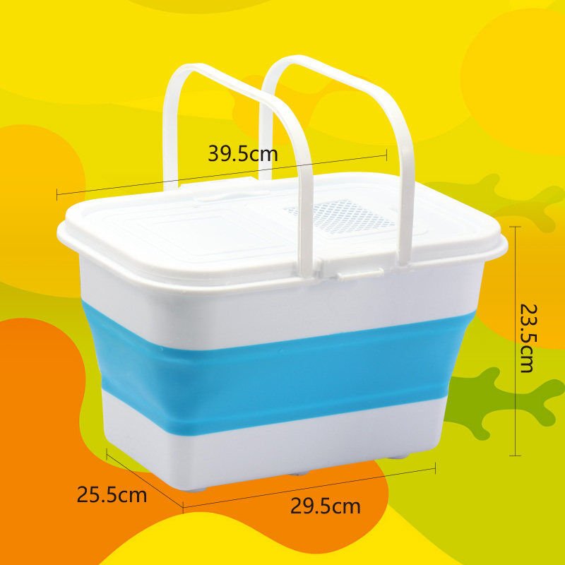 Fish drums can fold fish drums with oxygen-added pumps, multi-purpose portable water buckets, and live fish cans